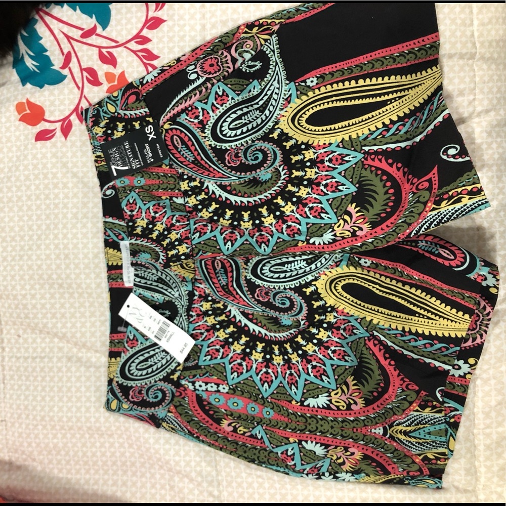 Paisley printed shorts